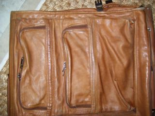 PIEL Vintage Leather Garment Bag Soft Brown 2