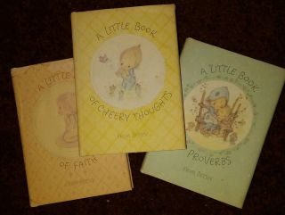 3 Vintage Hallmark Books Betsey Clark A Little Book Of Faith • Proverbs •cheer