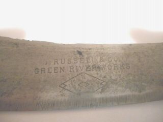 VINTAGE J.  RUSSELL & CO.  SKINNING KNIFE (GREEN RIVER) LQQK 2