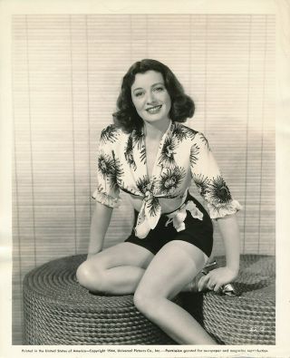 Ellen Drew Leggy Vintage 1944 Universal Pin - Up Portrait Photo