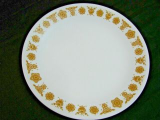 8 SALAD PLATES / LUNCHEON PLATES - VINTAGE CORELLE BUTTERFLY GOLD 2