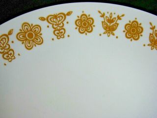 8 SALAD PLATES / LUNCHEON PLATES - VINTAGE CORELLE BUTTERFLY GOLD 3