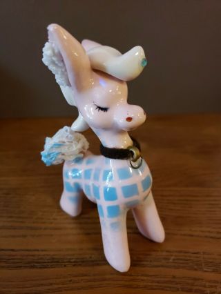 Vintage 1950s Kreiss Styled Pink Spaghetti Pony Horse Ceramic Figure