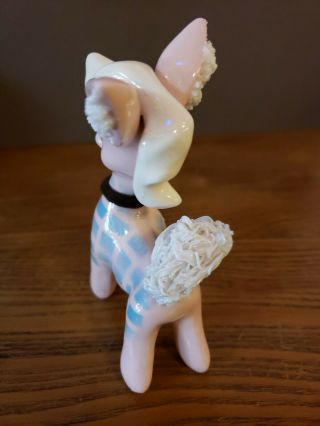 Vintage 1950s Kreiss Styled Pink Spaghetti Pony Horse Ceramic Figure 3