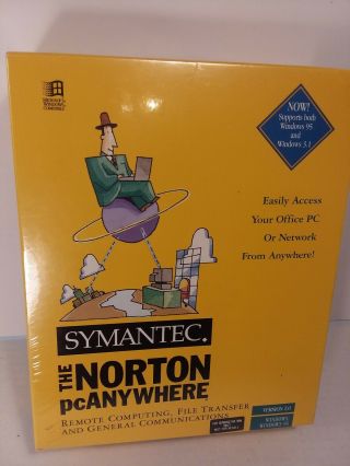 Symantec Norton Pc Anywhere Version 2.  0 Dos,  Windows 3.  1/win 95 Vintage