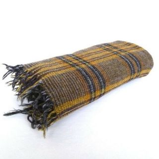 Vintage Handwoven Knapdale Scottish Wool Throw Lap Blanket Shawl 33” X 54”