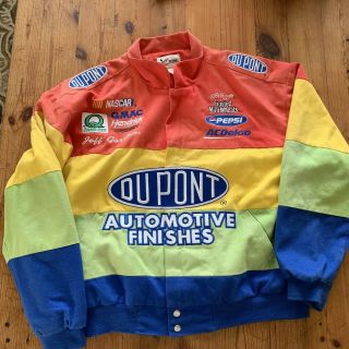 Nascar Jeff Gordon Dupont Hendrick Rainbow Racing Jacket Medium Vintage 90 