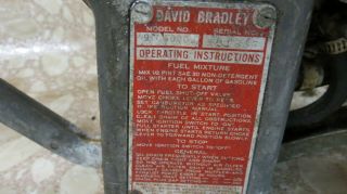 Vintage Classic David Bradley Chainsaw Chain Saw or Restore 8