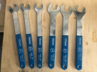 Vintage Park Tool Cone Wrench Set.  Set Of Six: 13 14 15 16 17 18 Mm For Bicycle