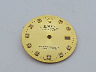 Vintage Rolex Oyster Golden Dial With Date Just 3035 Watch Repainted Dial Excel