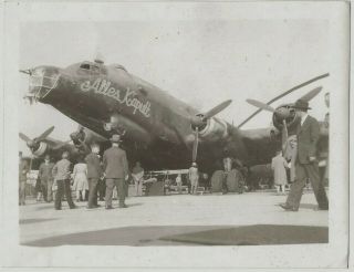 Wwii Junkers 290 Plane " Alles Kaputt " Bomber In Usa 5 X 4 Photo Vtg 1940s