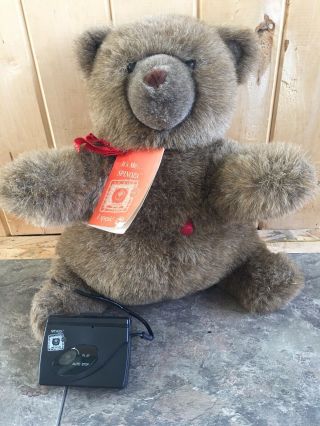 Vintage 1985 Spinoza Therapy (autism) Bear Speaks From The Heart With Cassette