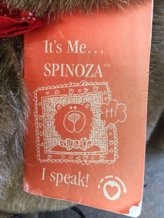 Vintage 1985 Spinoza Therapy (Autism) Bear Speaks From The Heart With Cassette 5