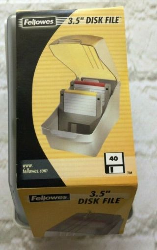 Fellowes 3.  5 " Disk File Floppy Disk Organizer 40 Capacity
