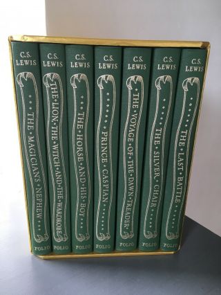 The Chronicles Of Narnia By C S Lewis 1996 Hardback Folio 7 Book Set/ Slipcase