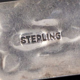 VTG Sterling Silver - NAVAJO Fred Harvey Era Stamped Turquoise Pendant - 3g 5