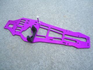 Vintage HPI Nitro RS4 1/10 RC Touring Car Hard Core Racing Purple Chassis 3