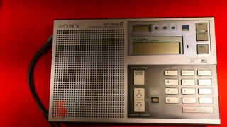 Sony Icf - 7600d Am/fm/lw/sw Radio World Band Receiver,  Fully Operational
