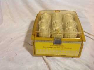 Vintage Lady Schick Lasting Curls Hairsetter With Beautifying Mist,  9hot Rollers