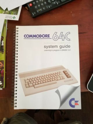 Commodore Personal Computer 64c System Guide Learning To Program Basic 2.  0 Book