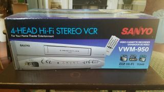Sanyo 4 Head Stereo Hi - Fi Vhs Vcr - Vwm - 950