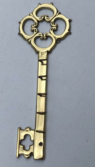 Vintage Key Holder Brass 5 Hooks Holder In Key Design