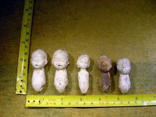 5 X Excavated Vintage Pipe Clay Doll Bodys Hertwig & Co Age 1930 Alterd A 12763