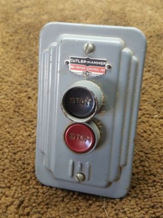Cutler Hammer 1977078 - 1889259 Std Duty Push Button Switch Start/stop Vtg 1940