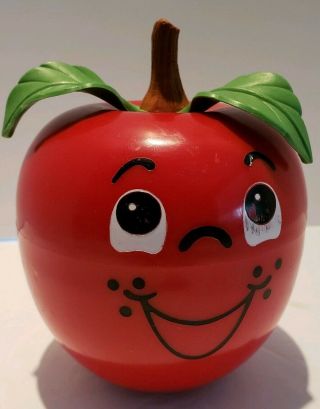 Fisher Price Happy Apple Chime Shortstem Roly Poly Musical Crib Toy Vintage 1972