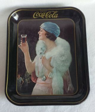 Vintage Coca Cola Flapper Girl Serving Tray 1973 - 1925 Advertisement