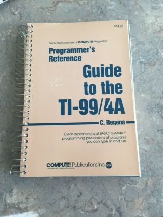 Ti - 99/4a 99/4 Book Programmers 