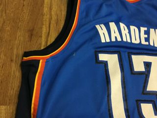 MENS M - Vtg 2012 NBA Oklahoma City Thunder 13 James Harden adidas Sewn Jersey 6