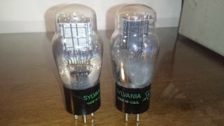 Test Nos Closely Matched Pair Sylvania 45 (145 245 345) Audio Tube Tv - 7