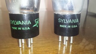TEST NOS Closely MATCHED PAIR SYLVANIA 45 (145 245 345) Audio Tube TV - 7 2