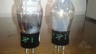 TEST NOS Closely MATCHED PAIR SYLVANIA 45 (145 245 345) Audio Tube TV - 7 3