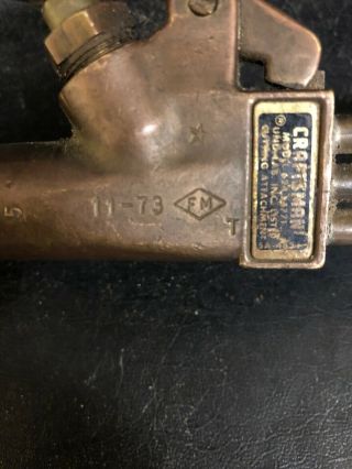 Vintage Craftsman Welding Cutting Torch Model 624.  54741 no.  906 2