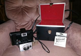 Vintage Polaroid Colorpack Land Camera W/ Case & 60 S Cleaner Packs