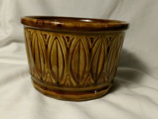 Vintage Mccoy Weave Look Pottery Planter 3 1/2 " Marked Usa 395