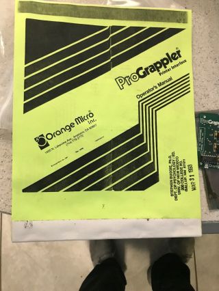 Orange Micro Grappler,  Plus Printer Interface Card & Cable Apple II,  IIe,  IIGS 5