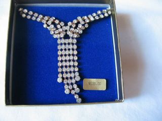Vintage Faberge Rhinestone Necklace,  In the Box,  Price $128.  00 2