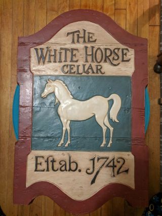 Vintage The White Horse Cellar 1742 Whiskey Sign