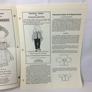 4 Vtg Friends of Sasha Newsletters Uncut Sewing Knitting Clothes Patterns 1992 3