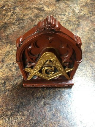 Vintage Masonic Book End Very Cool