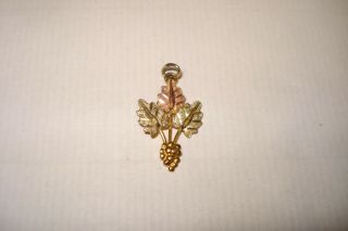 Vintage 10 Kt Black Hills Rose Gold Grape Leaf Pendant (1.  0 Grams) 2