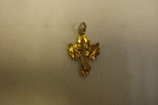 Vintage 10 Kt Black Hills Rose Gold Grape Leaf Pendant (1.  0 Grams) 4