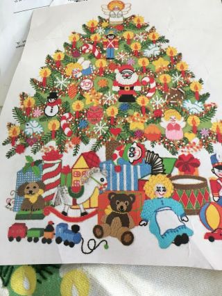 Vintage Sunset Stitchery Christmas Tree Fantasy Crewel Kit 2070 -