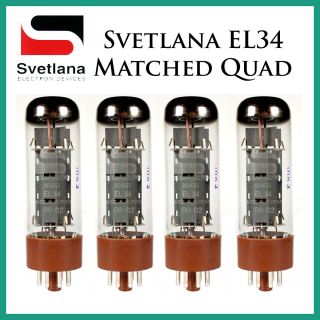 4x Svetlana El34 | Matched Quad / Quartet / Four | Power Tubes |