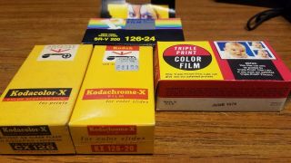 Vintage Kodak Instamatic X - 15F,  100,  104 & Imperial Cameras film and Flash Cubes 6