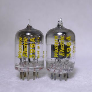 Matched Pair Western Electric 396a/2c51 Square Getter Black Plate Early 1960 