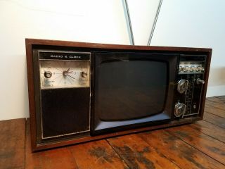 Sears 5028 Tabletop Television & Solid State Radio,  Alarm Clock for Restoration 3